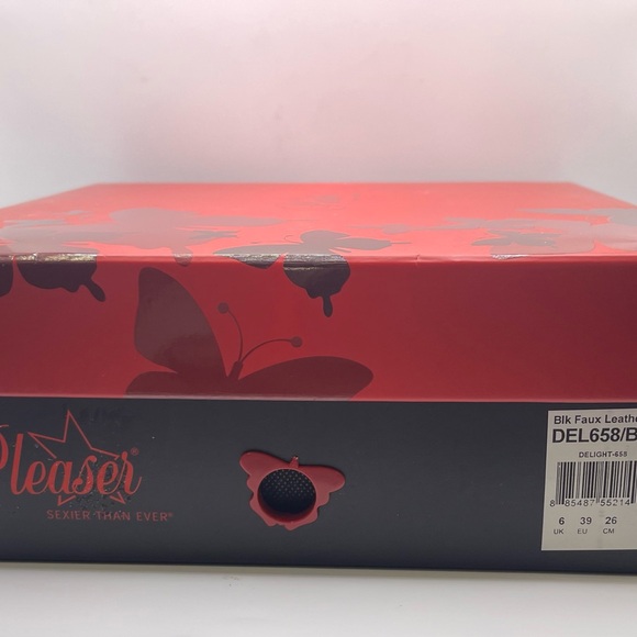 BNWB SIZE 9 PLEASER DELIGHT-658 6” T-STRAP CLOSE BACK EXOTIC DANCE SHOES - Picture 14 of 15